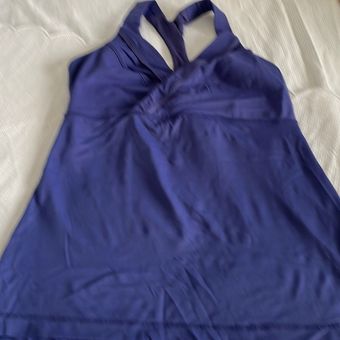 Lululemon Nice blue racer back tank with built-in bra Size 8 - $20