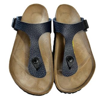 Birkenstock Gizeh Birko Flor Blue Sandals Size 38 - $102 - From