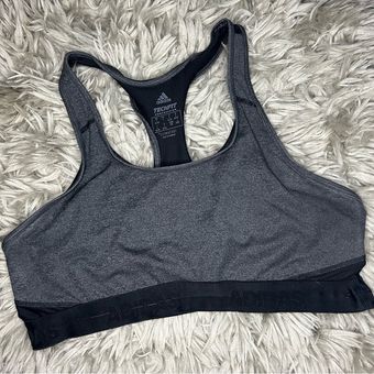 Adidas Techfit Compression gray & black clima cool sports bra size large -  $14 - From Iriana