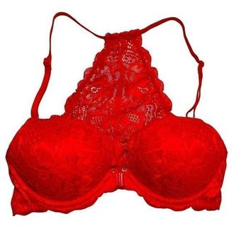 VICTORIAS SECRET red bra; size 32C