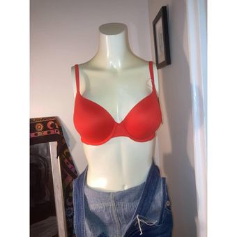 SKIMS Ruby Orange Red TshirtBra Wire Tee Shirt Bra Size undefined - $33 New  With Tags - From Star