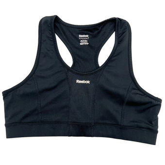 Reebok Play Dry Womens L Sports Bra Racerback Activewear Black Quick Dry  Size L - $18 - From Jeannie