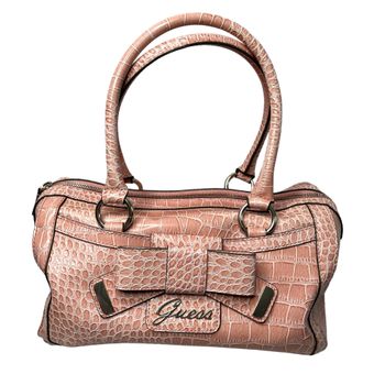 Guess, Bags, Guess Pink Crocodile Skin Bag