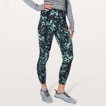 Lululemon Fast & Free 7/8 Tight II *Nulux 25 Pixel Haze Multi