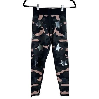 Ultracor Leggings Size Small Black & Silver Knockout Stars