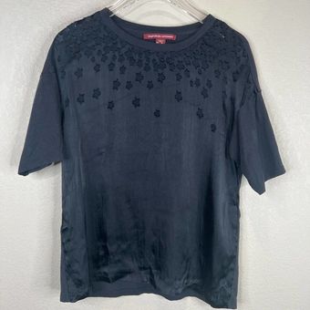 Comptoir Des Cotonniers Womens Star T Shirt Size Small Black