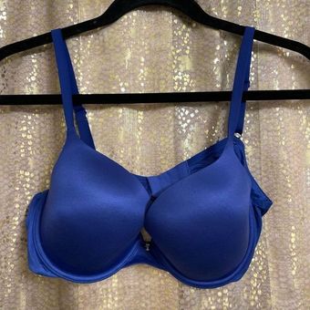 Victoria's Secret navy blue shiny lined demi bra 36C Blue Size