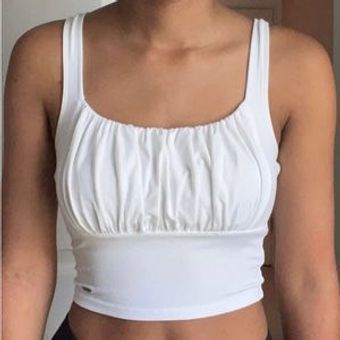 Hollister white ruched tank top Size XS - $14 (30% Off Retail) - From Mina
