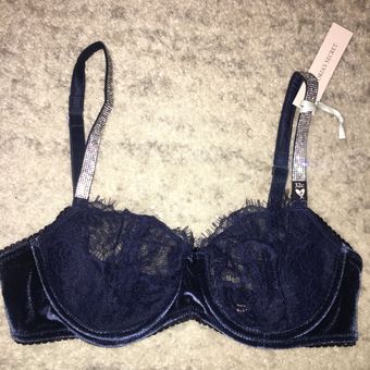 Victoria's Secret NWT Blue Lace & Jeweled Straps Bra Size 32 C - $15 (72%  Off Retail) New With Tags - From Courtney