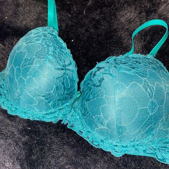 Emerald Lady push up bra emerald green