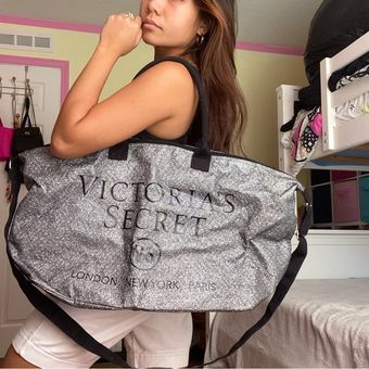 Victoria's Secret Large Sparkle Glitter Weekender Bag