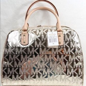 michael kors metallic handbag