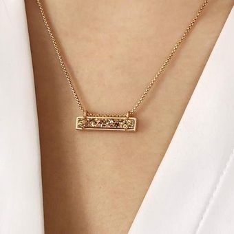 Kendra Scott Rose Gold Bar Necklace 