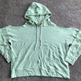 Mossimo women's extra large light green cold shoulder hoodie Size XL - $11  - From Megan