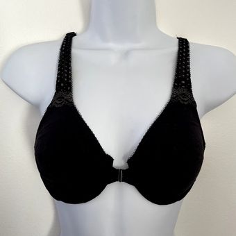 Wacoal Bra Womens 34B Black Soft Embrace Front Close