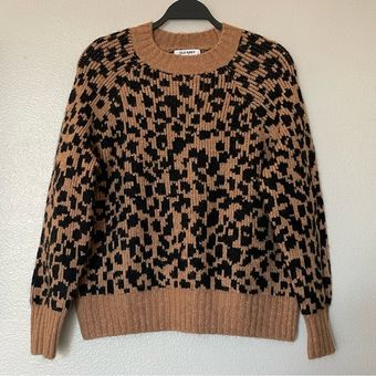 Cozy Leopard-Print Mock-Neck Sweater for Women