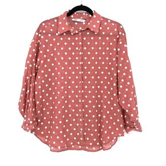 Zara, Tops, Zara Short Polka Dot Top