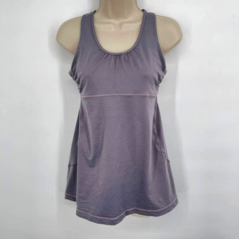 Lululemon Turbo Tank Top Women Sz 8 Grayish Plum Racerback Shelf Bra  Pullover - $23 - From Teri