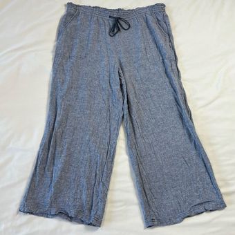 Time & Tru Women's Blue XL Cropped Wide Leg Pants Pull On - $5 - From  Brittany Thrifts