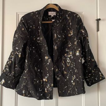 Erin London NWT black and gold jacket 1X - $32 New With Tags