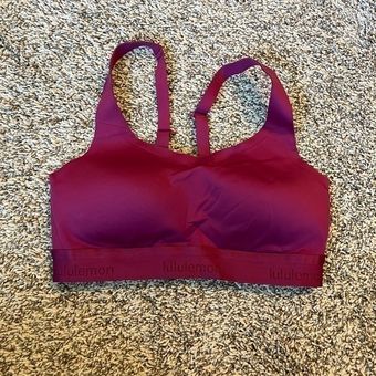 red lululemon sports bra