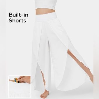 Halara White Size L Breezeful High Waisted Pocket Palazzo Wide Leg Casual Pant  Size L - $28 New With Tags - From Cassandra