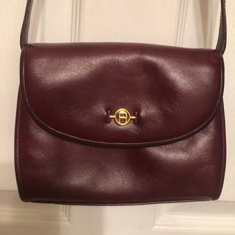 Etienne Aigner Small Leather Shoulder Crossbody Purse Brown