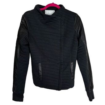 Lorna Jane Jacket Womens Small Black Faux Leather Motorcyle Full Zip - $49  - From Savannah