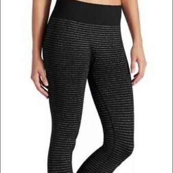 Athleta NWOT silver sparkle stripe leggings size small Black - $53 (45% Off  Retail) - From Maria