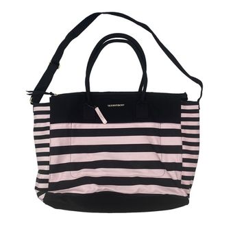 Victoria's Secret Striped Weekender Tote Bag
