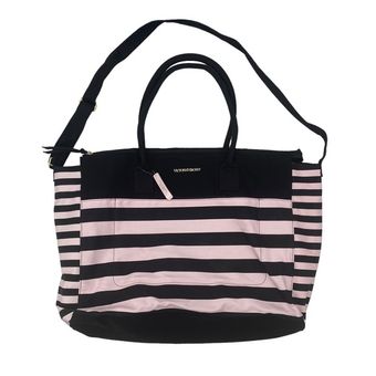 Victoria's Secret Stripe Weekender Tote Bag 