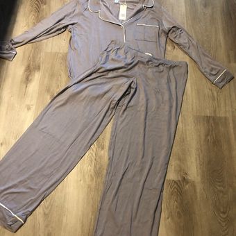 EBERJEY Gisele piped stretch-modal pajama set