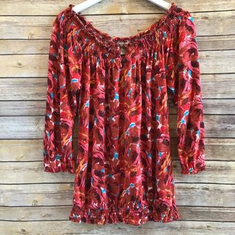 Lucky Brand Off-The-Shoulder Printed Dress. Size XL.