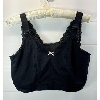 Cacique Bra Womens 18/20 Black Bralette Lace Wireless Pullover Adjustable  Strap Size undefined - $24 - From Tina