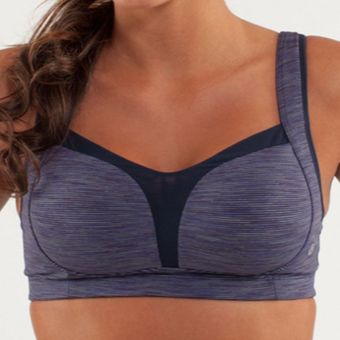 Lululemon TaTa Tamer Purple Stripe 34C Bra Size 34 plus - $30 - From Sylvia