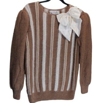 Sophie Mori VINTAGE Hand Knit Wool/Angora Blend Sweater M