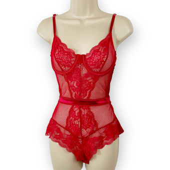 Bombshell Fishnet Floral Teddy