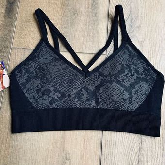 Joy Lab Sport Bra Small Black Strappy Crop Tank Athletic Top Women NWT -  $15 New With Tags - From Alexis