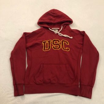 NCAA USC Trojans Campus Crew Red Athletic Pullover Hoodie