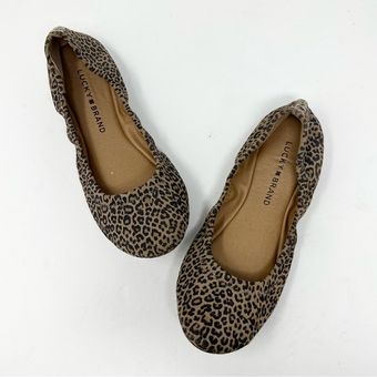 Lucky Brand Emmie Ballet Flats Leopard Animal Print Size 5.5 - $26 - From  Pink