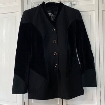 Vintage Escada, wool and velvet perfect 90s jacket Size 2 - $90 - From Geri  Nicole