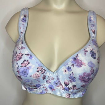 Jessica Simpson Bra 38C Blue Floral Lavender Underwire Padded Lined Intimate  Size undefined - $22 - From Twisted