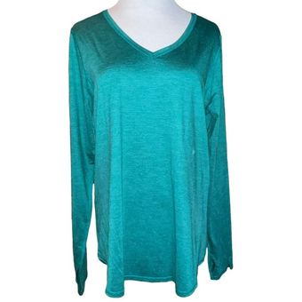 Xersion Athletic Womens Storm CD Green Thumbholes V-neck Activewear Long  Sleeve Size L - $19 - From sandy