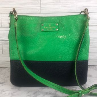 Kate Spade New York Green Black Polka Dot Shoulder Handbag Purse New With  Tags