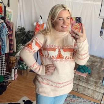 Anthropologie llama shop sweater