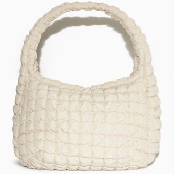 OVERSIZED QUILTED CROSSBODY BAG - Off-white - COS