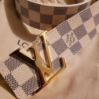 Louis Vuitton Damier Azur Skinny Belt 90CM Louis Vuitton