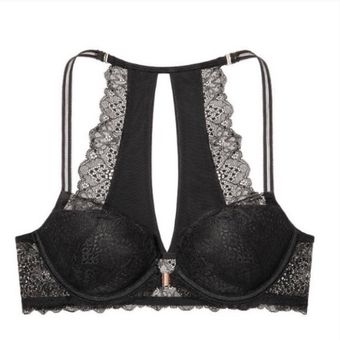 Victoria's Secret Victorias Secret Pink Black Lace Date Racerback