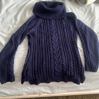 Heavy knit turtle neck navy sweater size small ❄️❄️ Blue - $40 (29% Off  Retail) - From Keeley