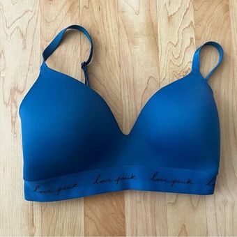 PINK - Victoria's Secret Victoria's Secret PINK Wear Everywhere Wireless  Lightly Lined Women's 32DD Blue Size undefined - $20 - From Alyssa